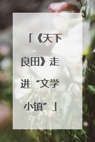 《天下良田》走进“文学小镇”