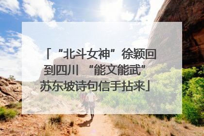 “北斗女神”徐颖回到四川 “能文能武”苏东坡诗句信手拈来