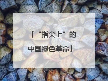 “指尖上”的中国绿色革命