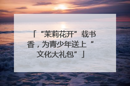 “茉莉花开”载书香，为青少年送上“文化大礼包”