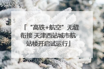 “高铁+航空”无缝衔接 天津西站城市航站楼开启试运行
