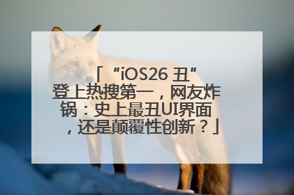 “iOS26 丑”登上热搜第一，网友炸锅：史上最丑UI界面，还是颠覆性创新？