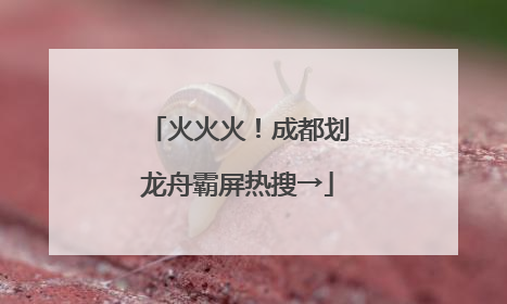 火火火！成都划龙舟霸屏热搜→