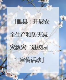 睢县：开展安全生产和防灾减灾救灾“进校园”宣传活动