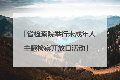 省检察院举行未成年人主题检察开放日活动