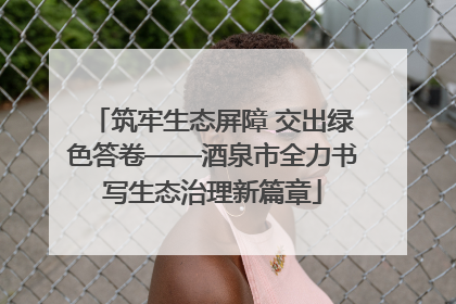 筑牢生态屏障 交出绿色答卷——酒泉市全力书写生态治理新篇章