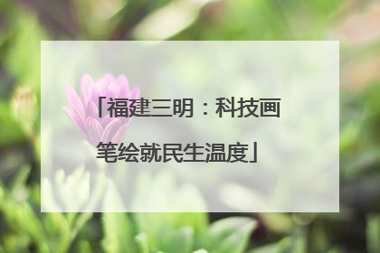 福建三明：科技画笔绘就民生温度