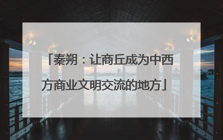 秦朔：让商丘成为中西方商业文明交流的地方