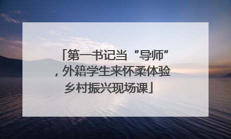 第一书记当“导师”，外籍学生来怀柔体验乡村振兴现场课