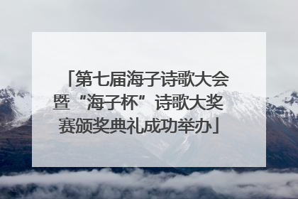 第七届海子诗歌大会暨“海子杯”诗歌大奖赛颁奖典礼成功举办