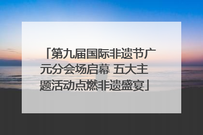 第九届国际非遗节广元分会场启幕 五大主题活动点燃非遗盛宴
