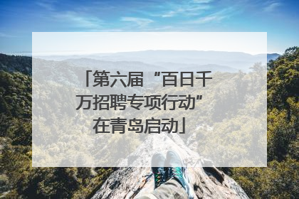 第六届“百日千万招聘专项行动”在青岛启动
