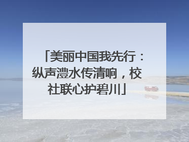美丽中国我先行：纵声澧水传清响，校社联心护碧川