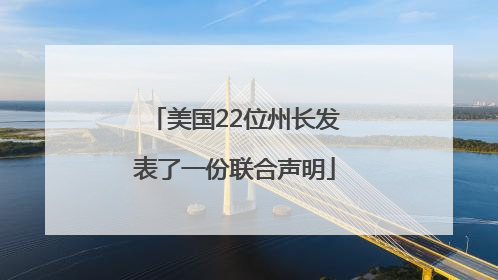 美国22位州长发表了一份联合声明