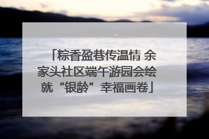 粽香盈巷传温情 余家头社区端午游园会绘就“银龄”幸福画卷