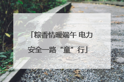 粽香情暖端午 电力安全一路“童”行