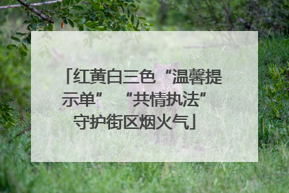 红黄白三色“温馨提示单” “共情执法”守护街区烟火气