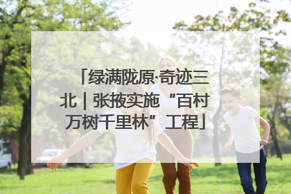 绿满陇原·奇迹三北｜张掖实施“百村万树千里林”工程