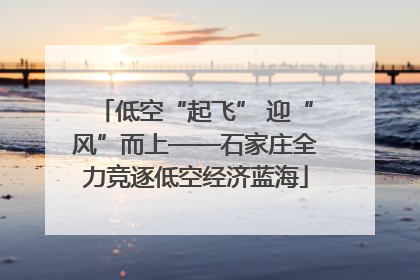 低空“起飞” 迎“风”而上——石家庄全力竞逐低空经济蓝海