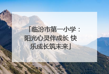 临汾市第一小学：阳光心灵伴成长 快乐成长筑未来