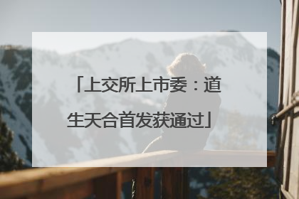 上交所上市委：道生天合首发获通过