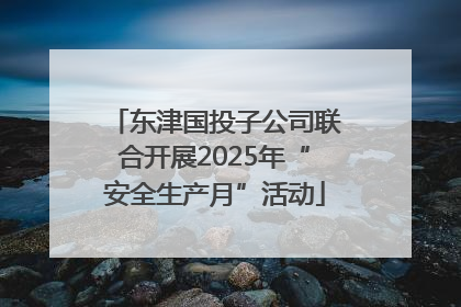 东津国投子公司联合开展2025年“安全生产月”活动