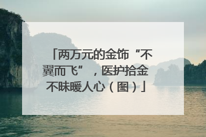 两万元的金饰“不翼而飞”，医护拾金不昧暖人心（图）
