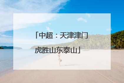 中超：天津津门虎胜山东泰山