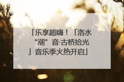 乐享超嗨！「洛水“潮”音·古桥拾光」音乐季火热开启