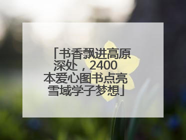 书香飘进高原深处，2400本爱心图书点亮雪域学子梦想
