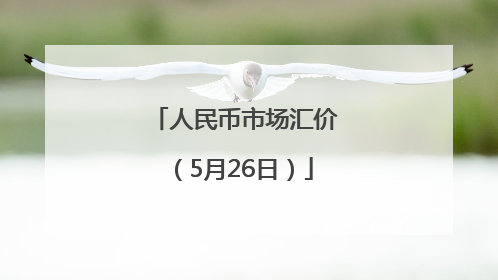 人民币市场汇价（5月26日）