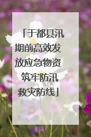 于都县汛期前高效发放应急物资 筑牢防汛救灾防线