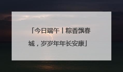 今日端午丨粽香飘春城，岁岁年年长安康