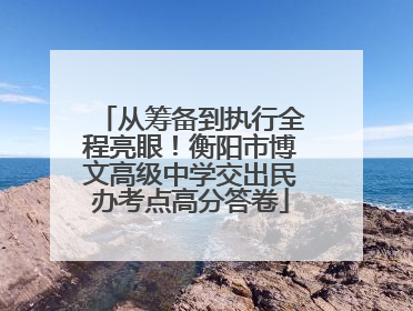 从筹备到执行全程亮眼！衡阳市博文高级中学交出民办考点高分答卷