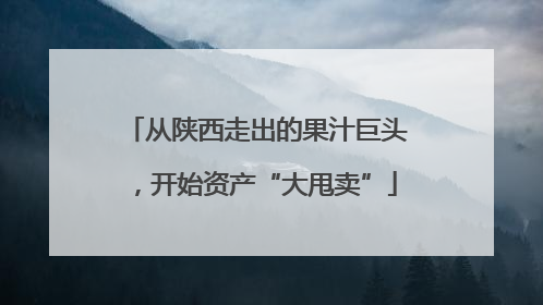 从陕西走出的果汁巨头，开始资产“大甩卖”