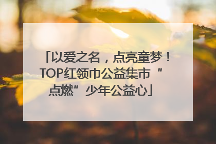 以爱之名，点亮童梦！TOP红领巾公益集市“点燃”少年公益心