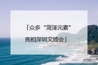 众多“菏泽元素”亮相深圳文博会