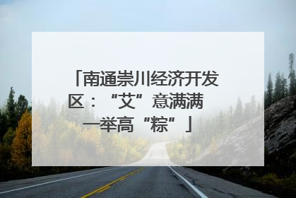 南通崇川经济开发区：“艾”意满满 一举高“粽”