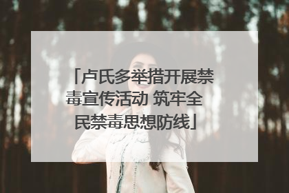 卢氏多举措开展禁毒宣传活动 筑牢全民禁毒思想防线