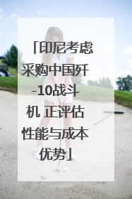 印尼考虑采购中国歼-10战斗机 正评估性能与成本优势