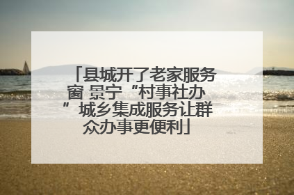 县城开了老家服务窗 景宁“村事社办”城乡集成服务让群众办事更便利