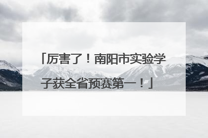 厉害了！南阳市实验学子获全省预赛第一！