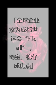 全球企业家为成都世运会“打call”，蜀宝、锦仔成焦点