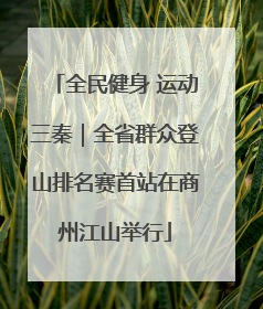 全民健身 运动三秦｜全省群众登山排名赛首站在商州江山举行