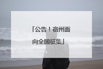 公告！宿州面向全国征集