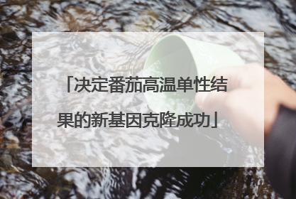 决定番茄高温单性结果的新基因克隆成功