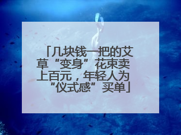 几块钱一把的艾草“变身”花束卖上百元，年轻人为“仪式感”买单