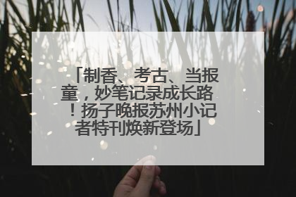 制香、考古、当报童，妙笔记录成长路！扬子晚报苏州小记者特刊焕新登场
