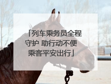 列车乘务员全程守护 助行动不便乘客平安出行