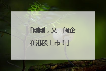 刚刚，又一闽企在港股上市！